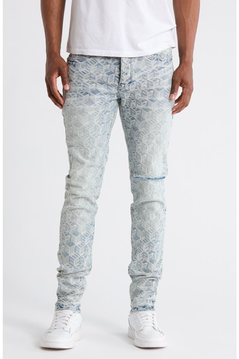 P001 Jacquard Monogram Skinny Jeans (Men) | Nordstrom