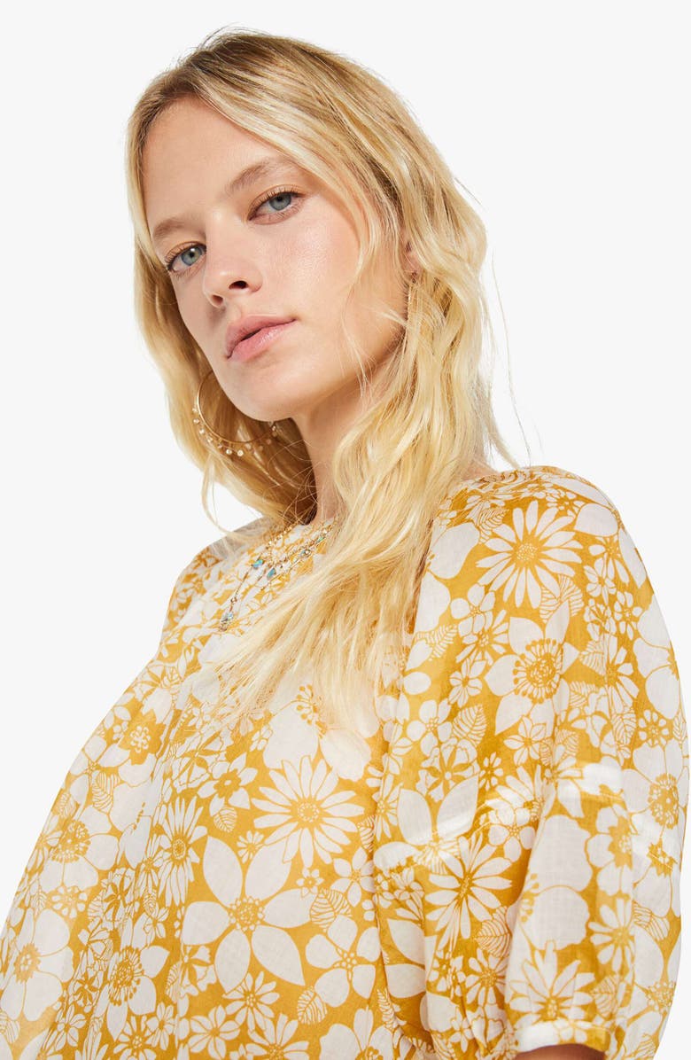 MOTHER The Party in the Back Floral Cotton Crop Top, Alternate, color, Floral Notes