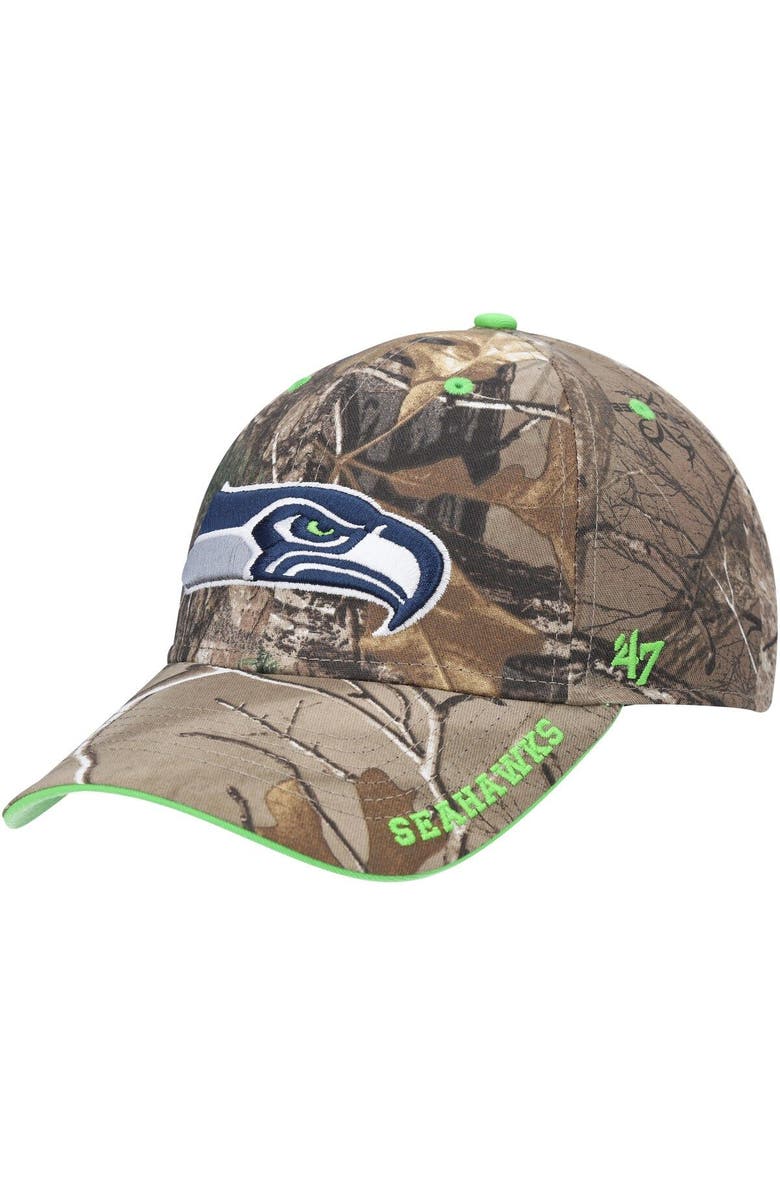'47 Men's '47 Realtree Camo Seattle Seahawks Frost MVP Adjustable Hat, Main, color, 