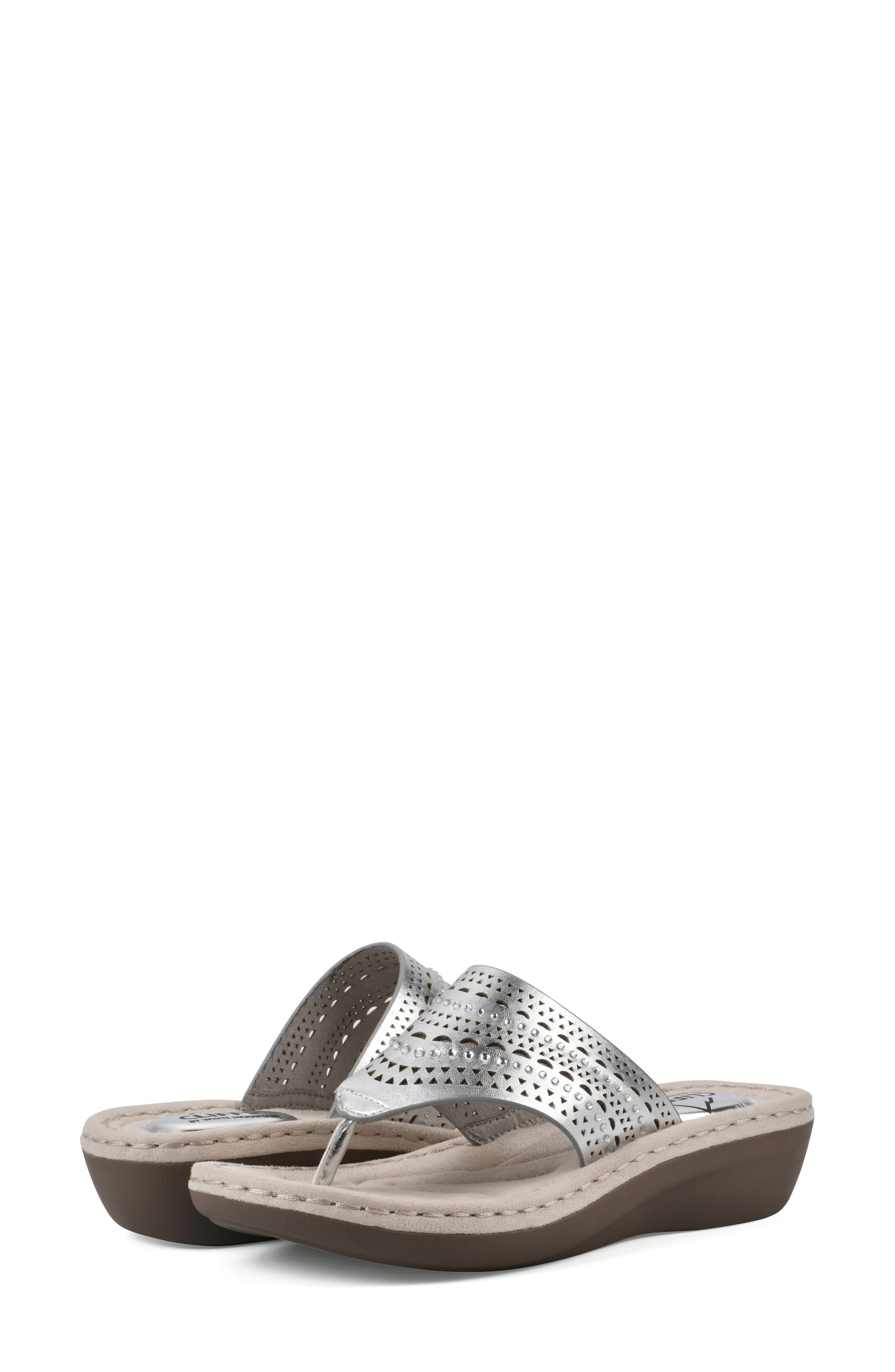 Comate Wedge Sandal, Alternate, color, SILVER/ METALLIC/ SMOOTH
