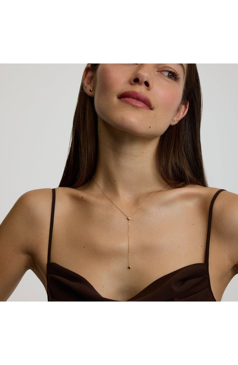 D.LOUISE Mini Heart Y-Necklace, Alternate, color, Gold