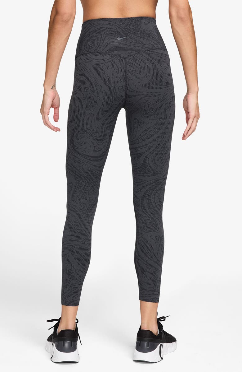 Nike Zenvy Print High Waist 7/8 Leggings, Alternate, color, Black/ Dark Smoke Grey
