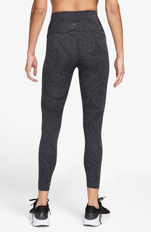 Nike Women's Zenvy High Waisted 7/8 Printed Leggings In Black