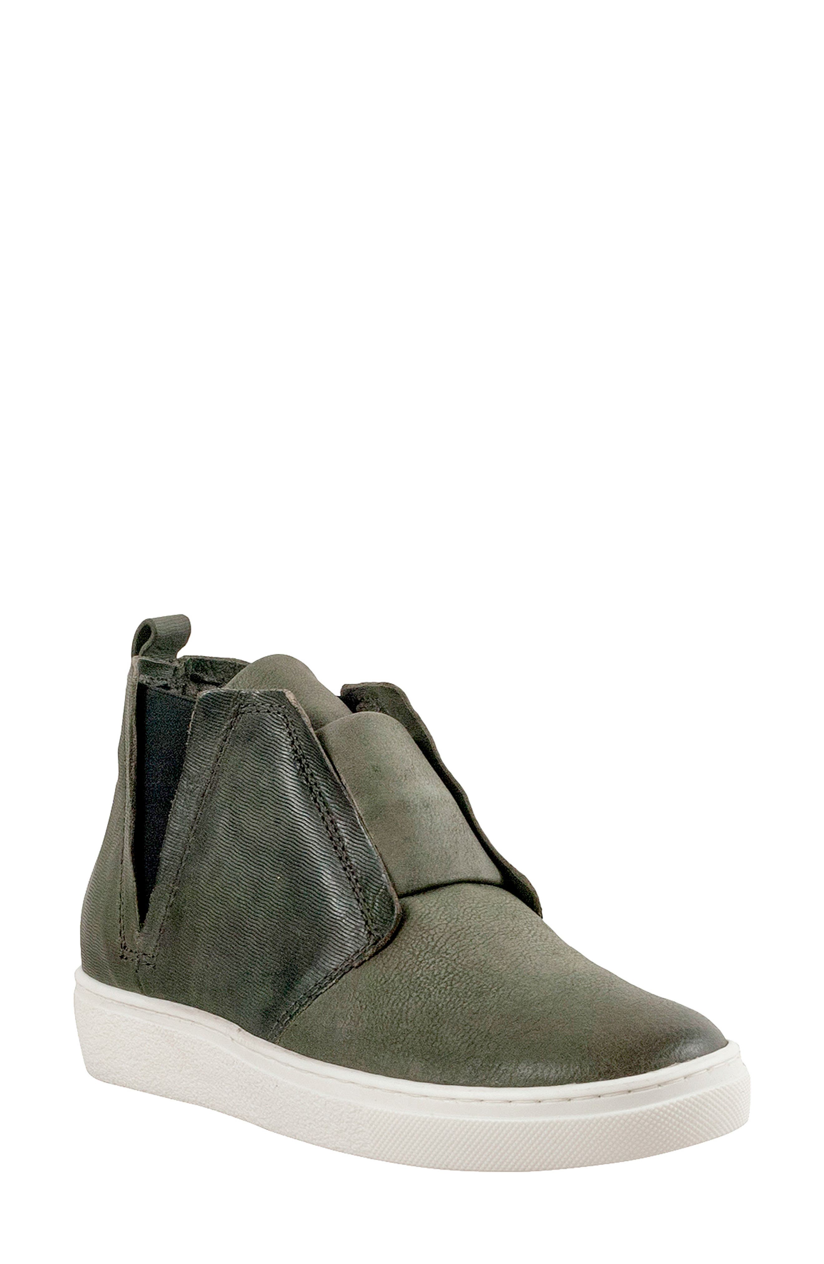 Laurent High Top Sneaker, Main, color, OLIVE LEATHER