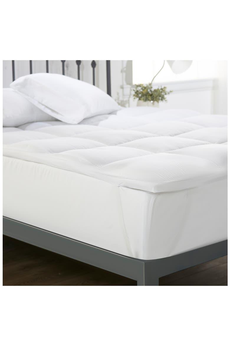 HOME SPUN Luxury Ultra Plush Mattress Topper, Alternate, color, WHITE
