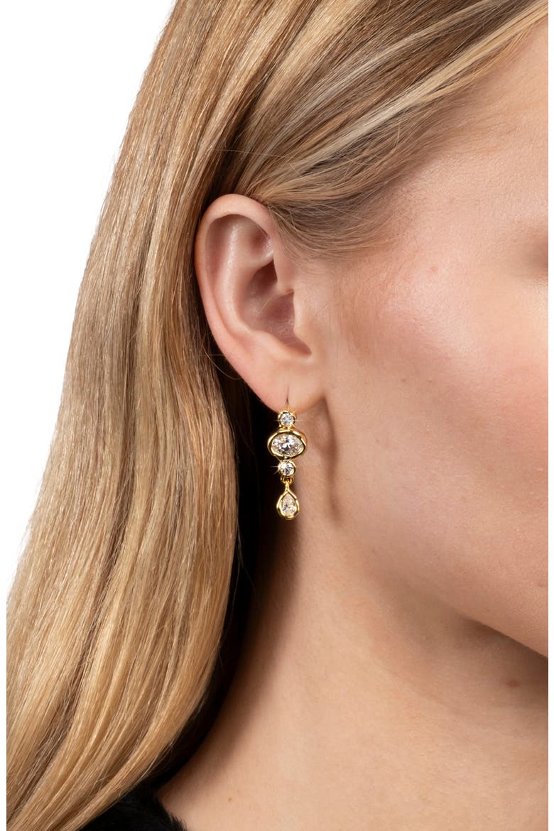 Asterales Cubic Zirconia Drop Earrings, Alternate, color, STONES