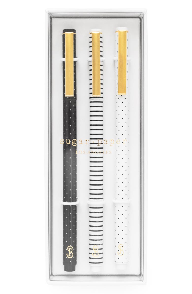 Sugar Paper Stripey Set of 3 Felt Pens, Alternate, color,