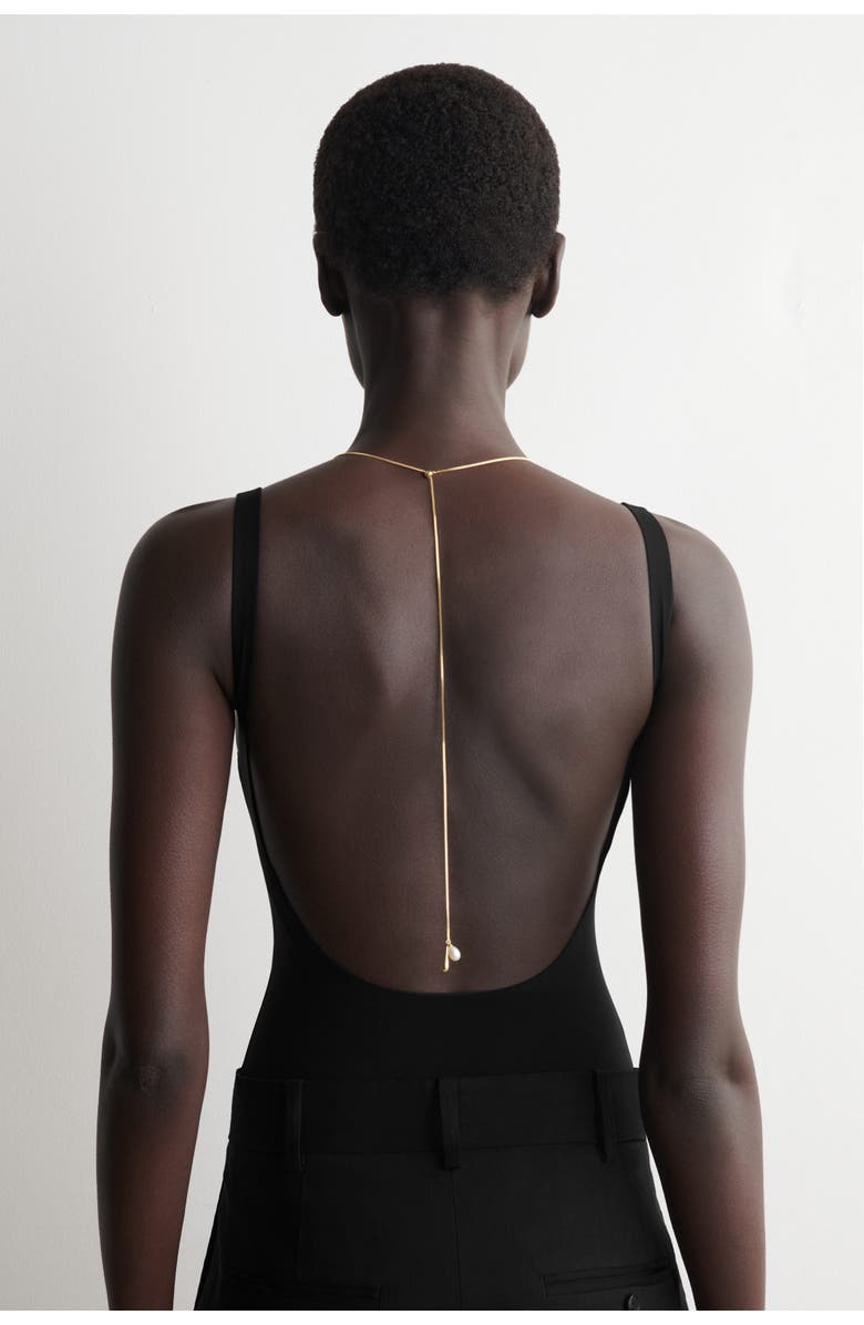 COS Teardrop Necklace, Alternate, color, Gold