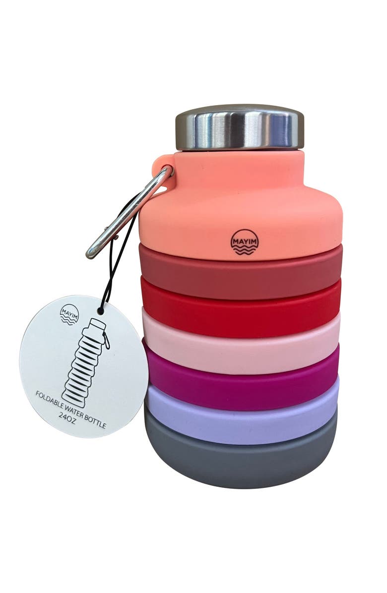 Mayim Collapsible Water Bottle with Carabiner Clip, Main, color, 