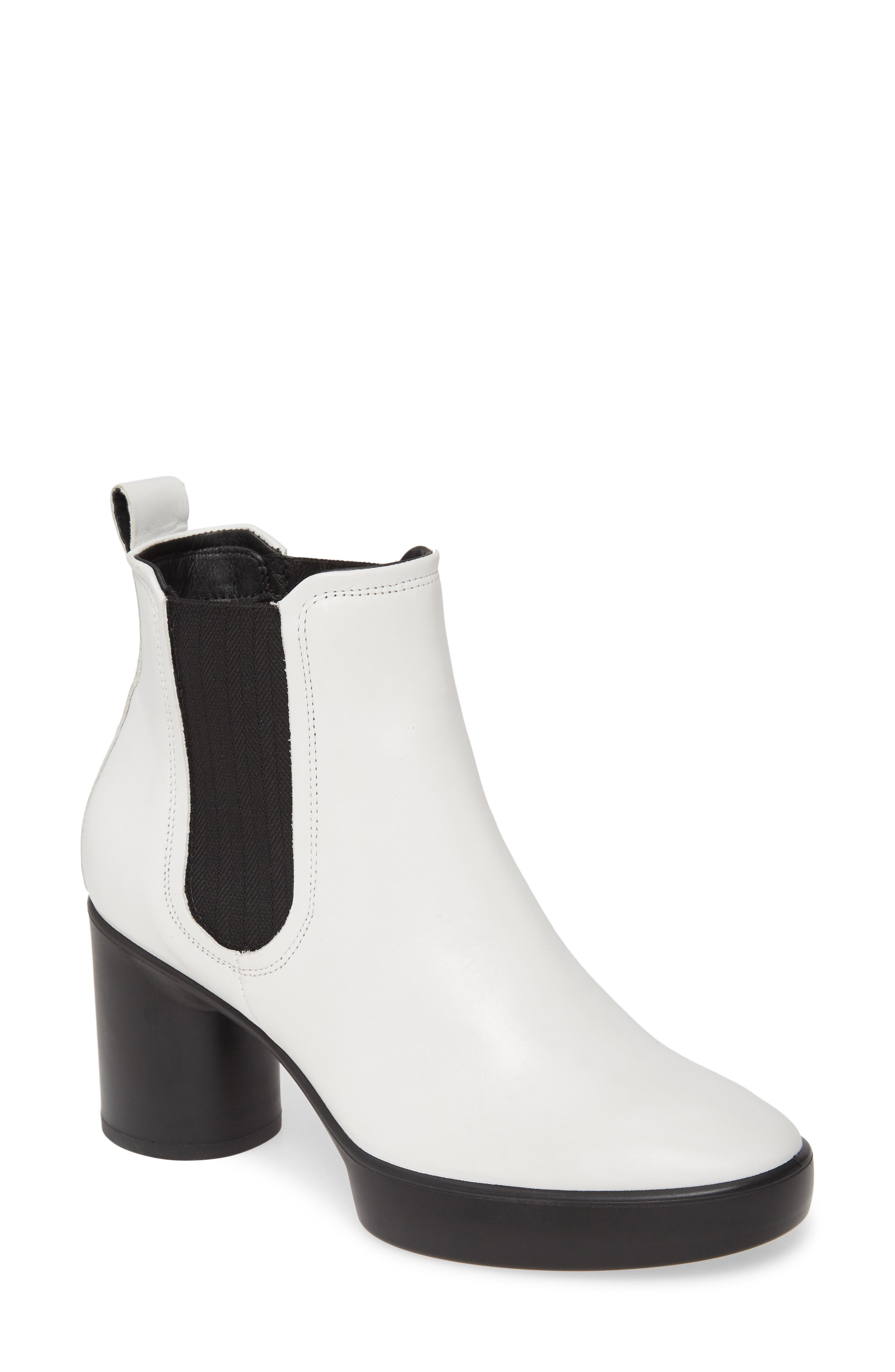 Shape Motion 55 Chelsea Boot, Main, color, BRIGHT WHITE LEATHER