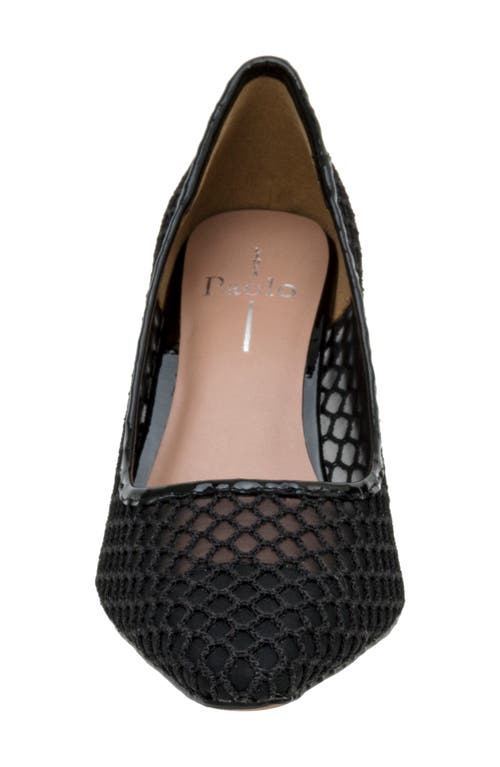 Linea Paolo Mesh Pointed Toe Pump In Black