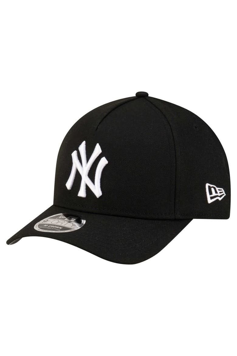 Men's New Era  Black New York Yankees Player Replica 9FORTY Adjustable Hat, Main, color, Black