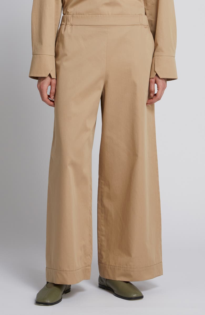 MM by Max Mara Dream Wide Leg Pants, Main, color, Beige