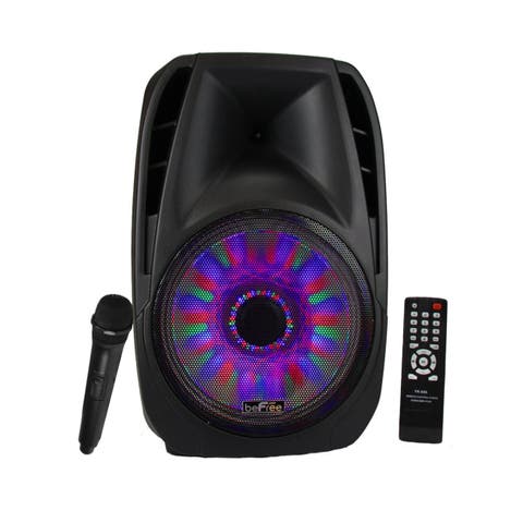 15in Portable Bluetooth Speaker with Sound Volume Reactive Lights