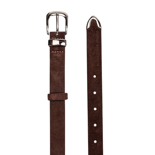Black Suede Studio Western Belt In Multi