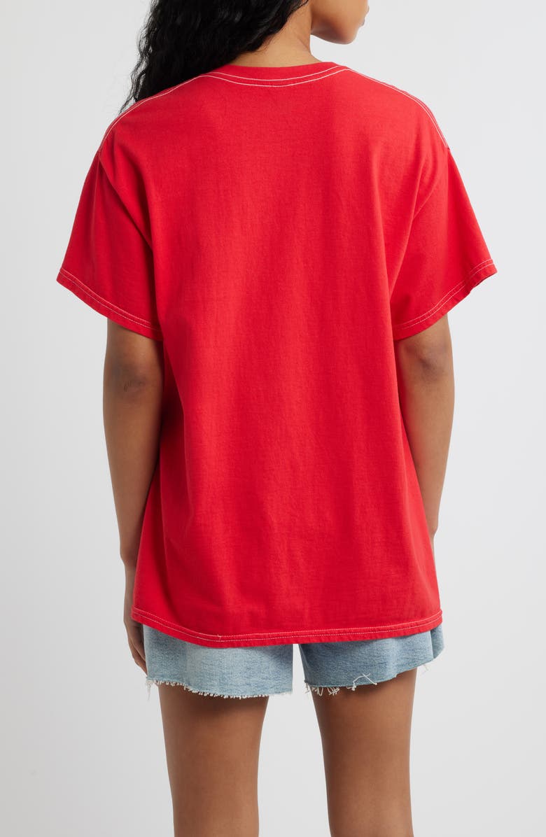 Merch Traffic Nirvana Heart Shaped Cotton Graphic T-Shirt, Alternate, color, Red
