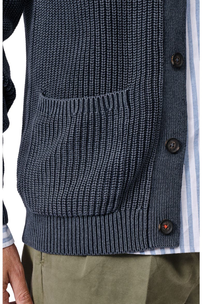 Martin Long Sleeve Collared Cardigan, Alternate, color, Navy