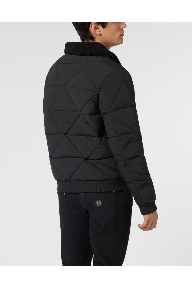 Nylon Down Jacket Men, Alternate, color, black