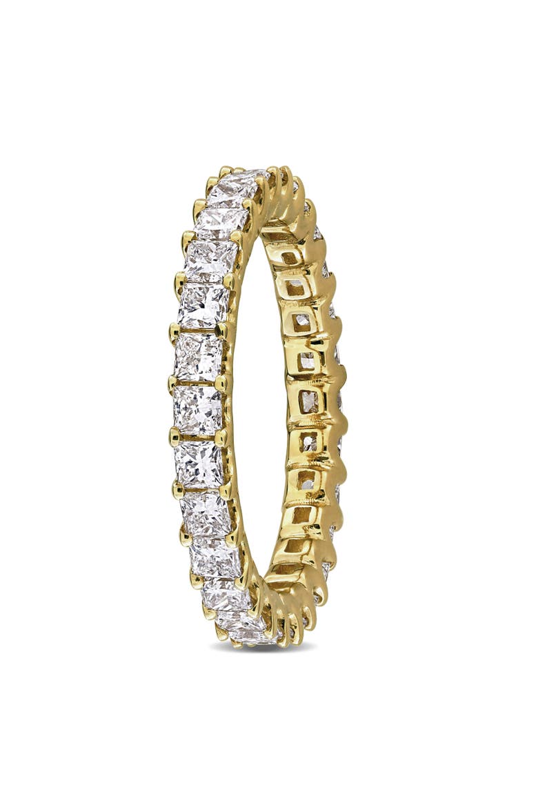 2 CTW Lab-Grown Diamond Princess Eternity Ring, Alternate, color, Yellow Gold