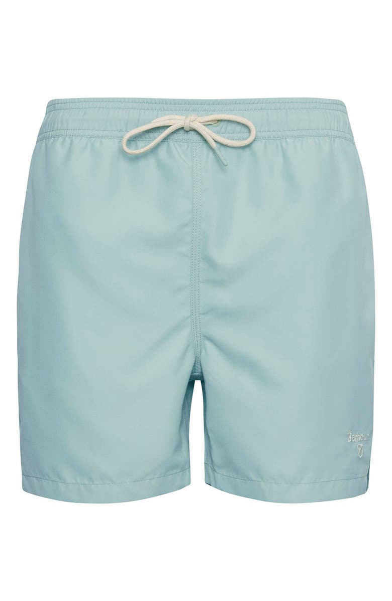 Barbour Staple Logo Swim Trunks, Alternate, color, Pale Apple Green