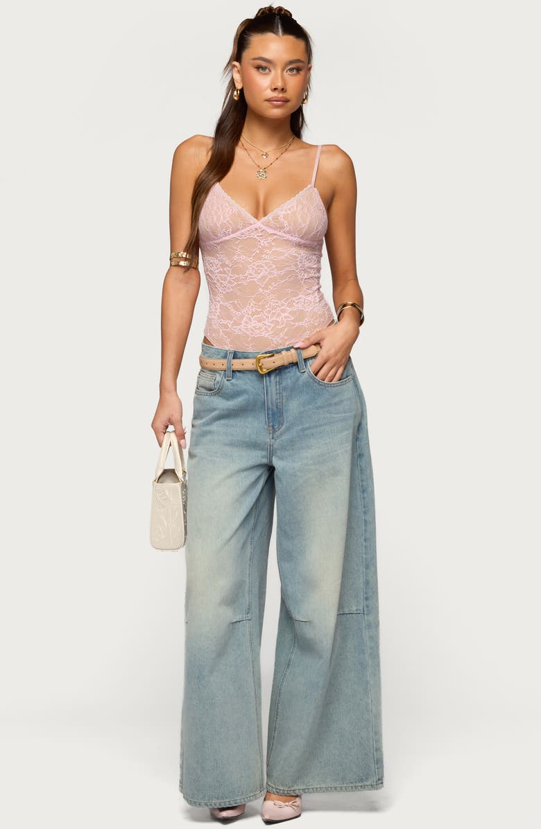 EDIKTED Nolyn Lace Bodysuit, Alternate, color, 