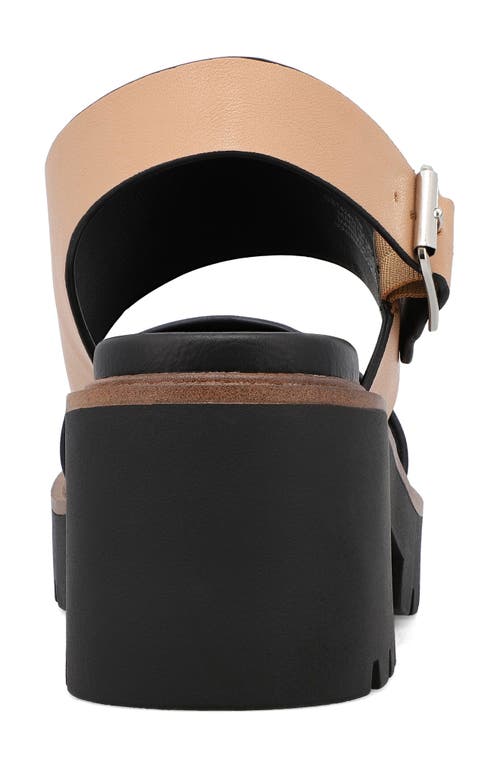 Mia Sheska Slingback Platform Sandal In Tan
