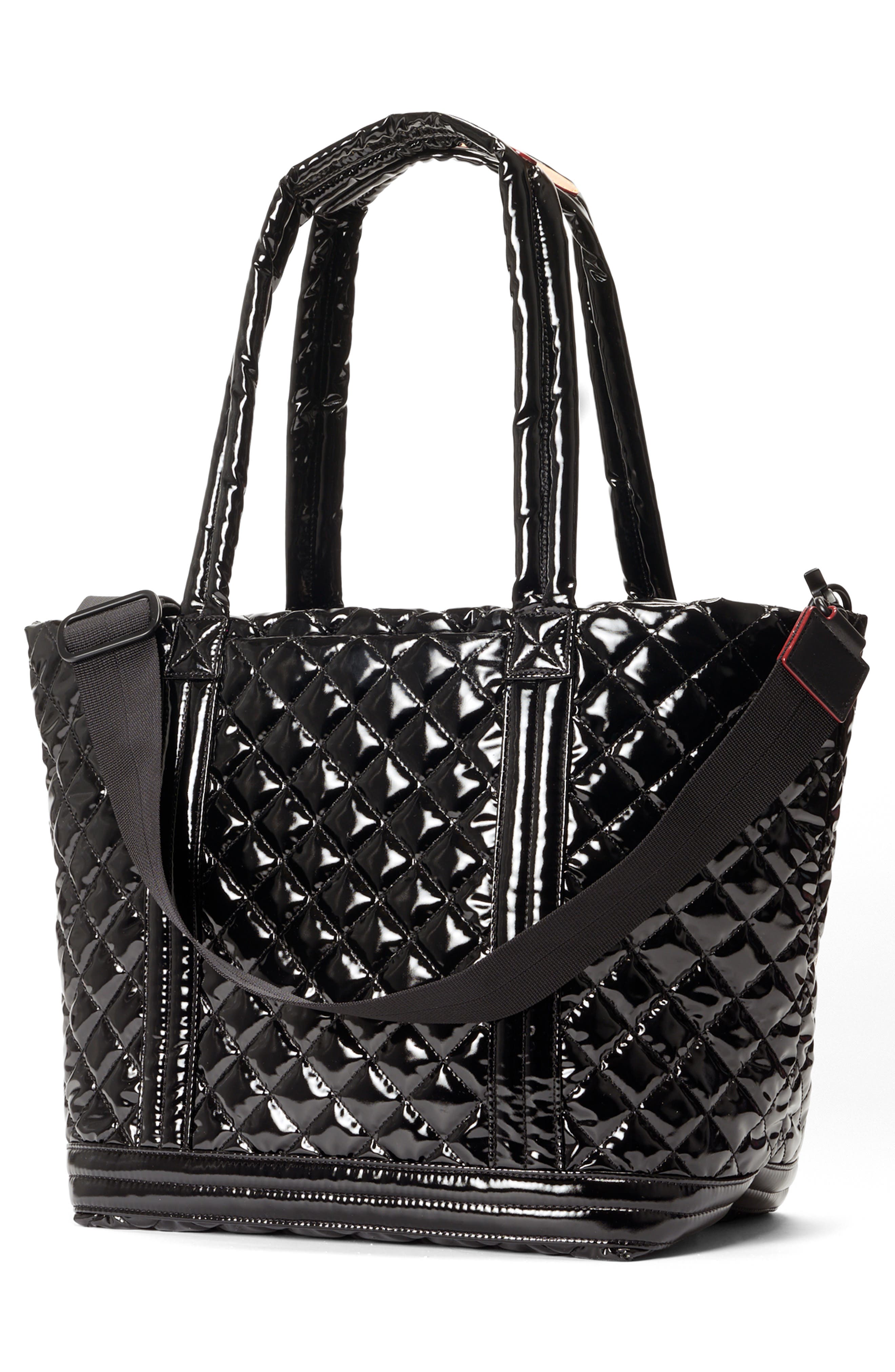 Medium Empire II Quilted Nylon Tote, Alternate, color, BLACK LACQUER