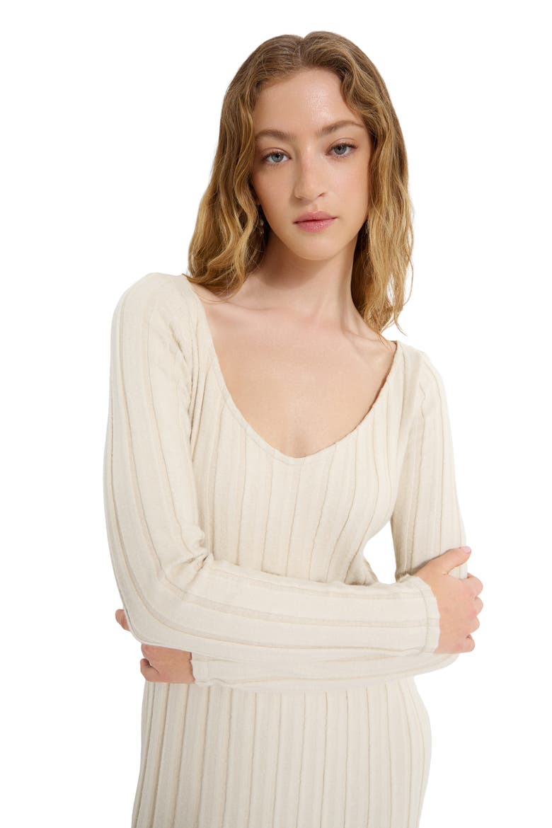 Penelope Long Sleeve Sweater Dress, Alternate, color, LIGHT BEIGE