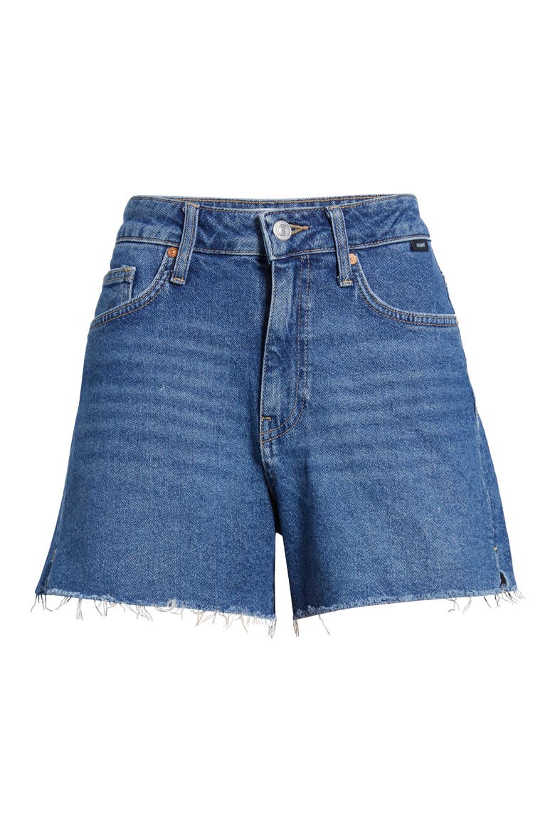Heidi High Waist Relaxed Denim Cutoff Shorts, Alternate, color, INDIGO
