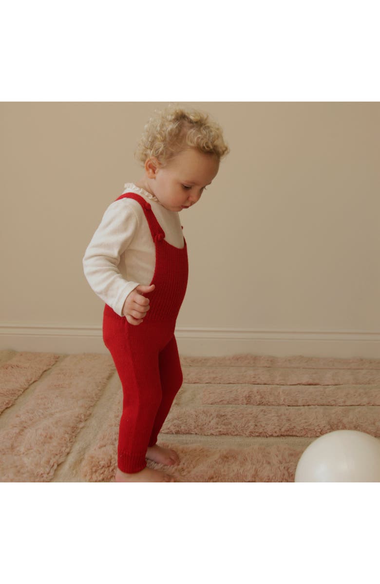 Vild House of Little Baby Alpaca Overall, Alternate, color, Red