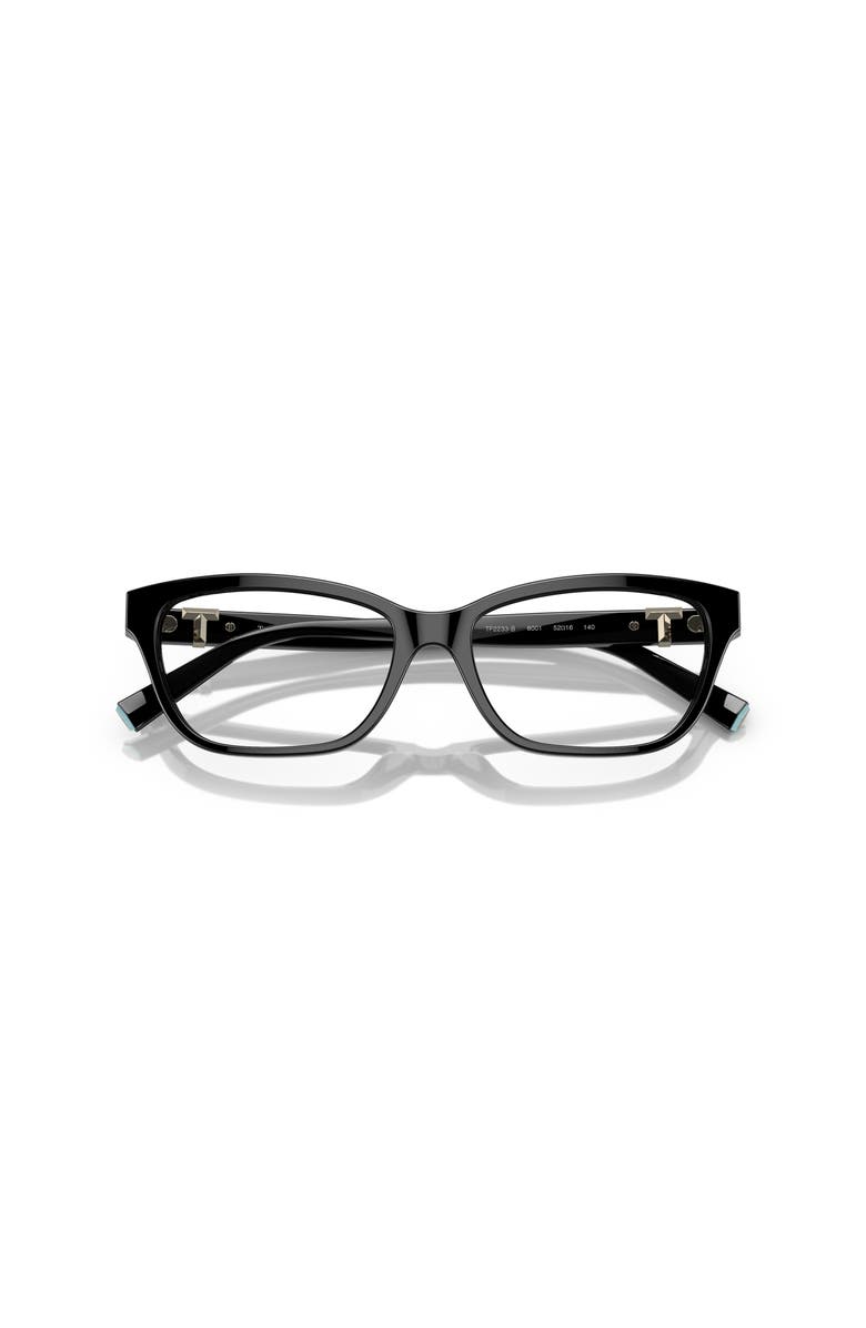 Tiffany & Co. 52mm Rectangle optical glasses, Alternate, color, Black