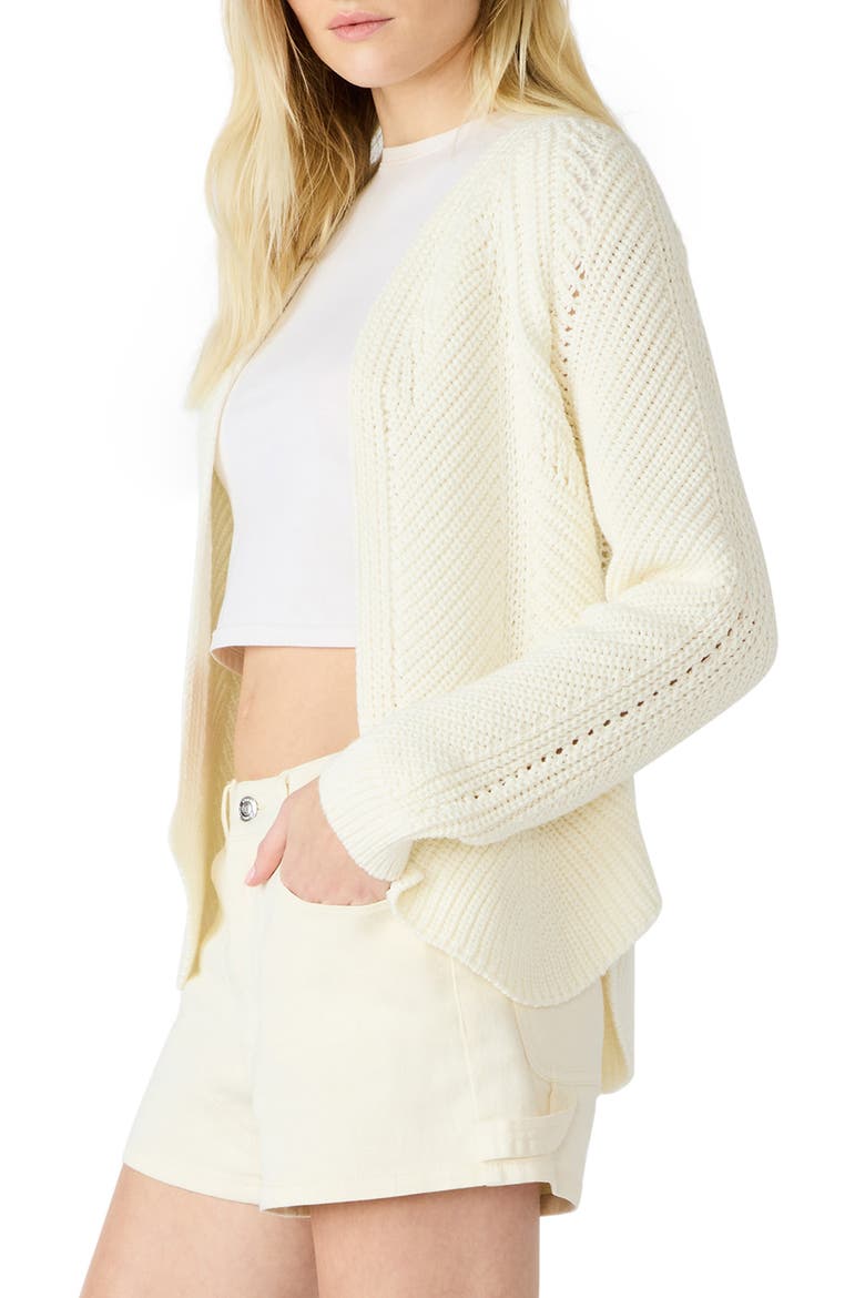 Opal Open Front Cardigan, Alternate, color, NATURAL