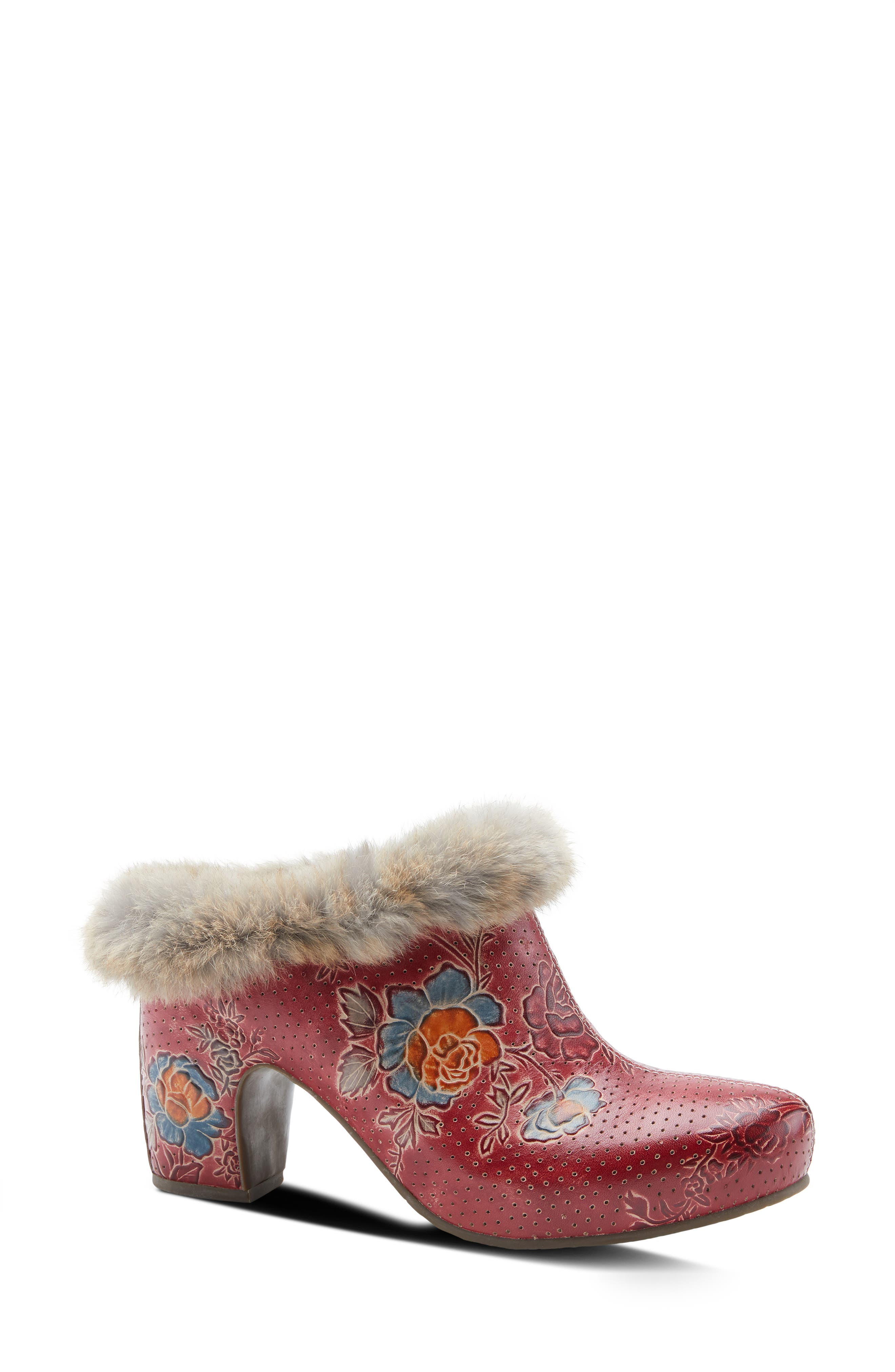 L'Artiste by Spring Step Janis Faux Fur Lined Clog, Main, color, 