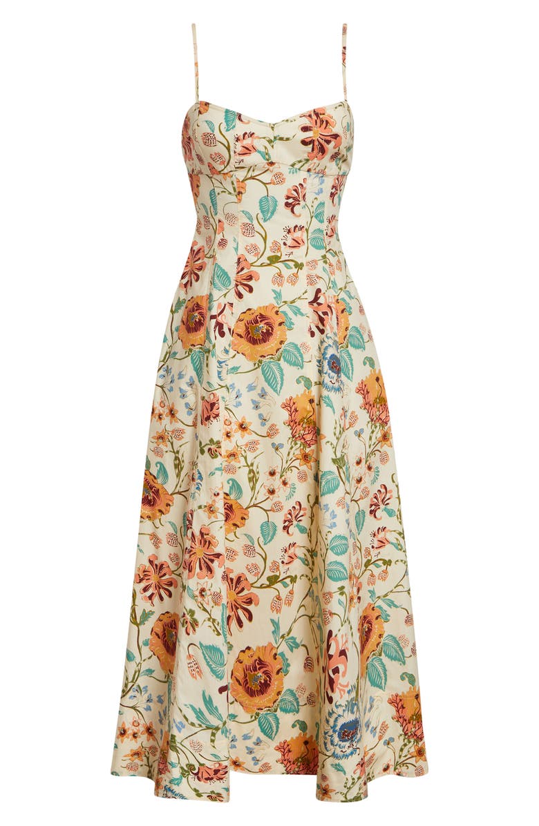 Ulla Johnson Fiora Floral Cotton Dress, Alternate, color, Abalone