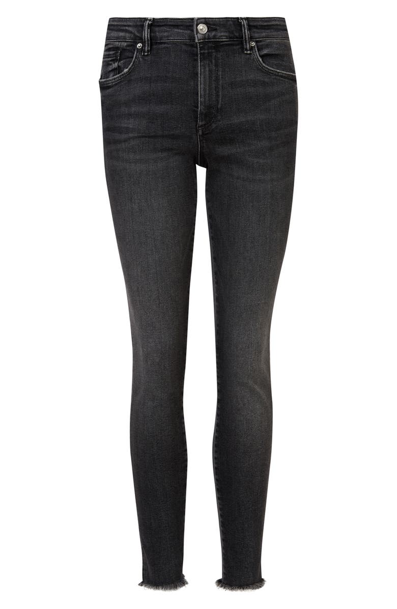 AllSaints Miller Push-Up Raw Hem Ankle Skinny Jeans, Alternate, color, 