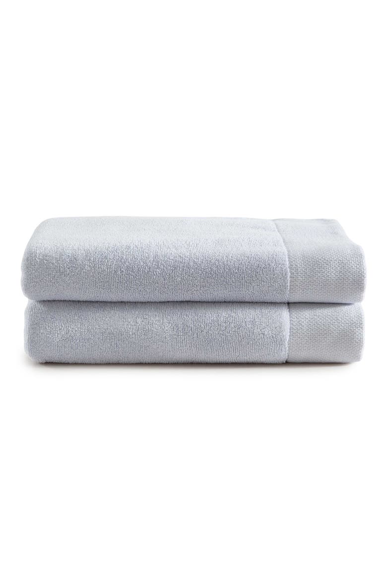 Entwine 2-Piece Bath Sheet Set, Main, color, GREY MIST BLUE