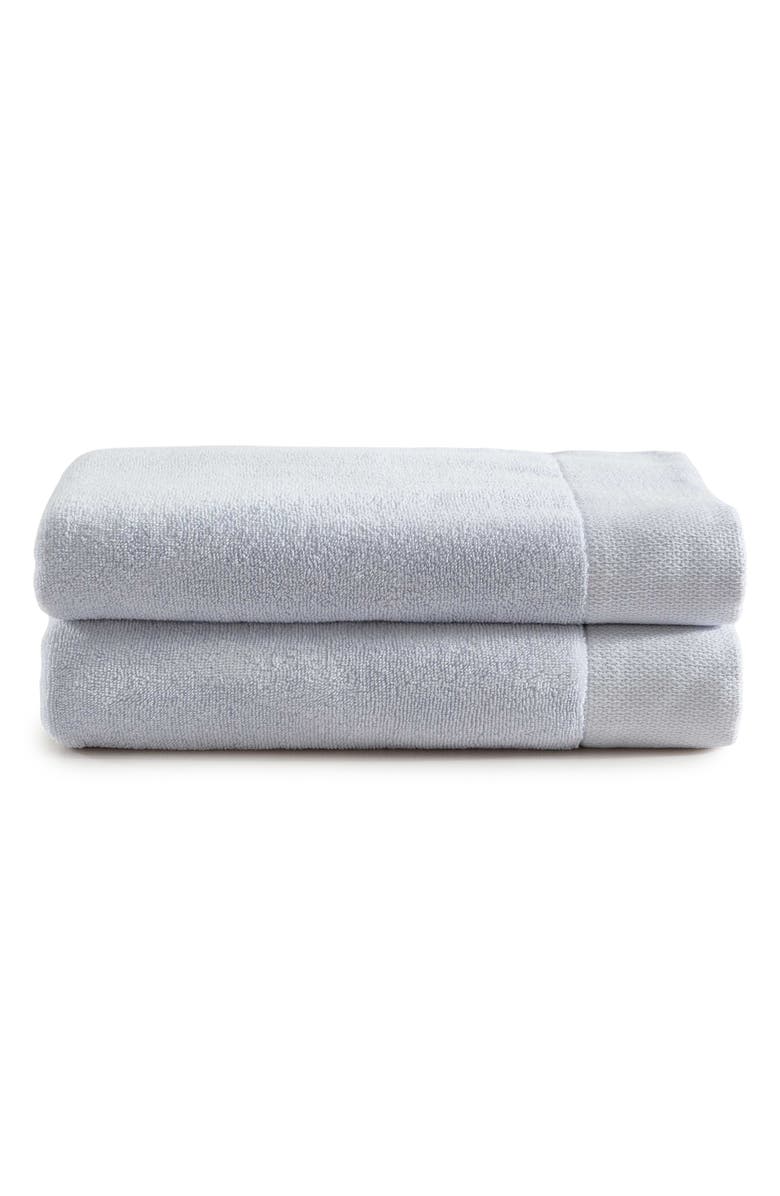 Calvin Klein Entwine 2-Piece Bath Sheet Set, Main, color, Grey Mist Blue