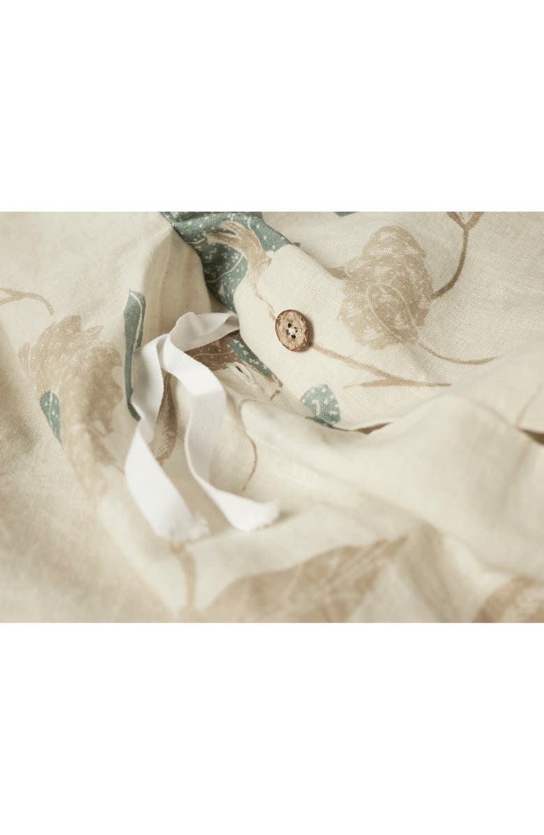 Coyuchi Aurora Print Duvet Cover, Alternate, color, Natural W/ Surf