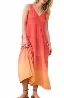 Marine Layer Corinne Sleeveless Double Cloth Cotton Maxi Dress