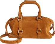 McQueen Small Farringdon Suede Satchel