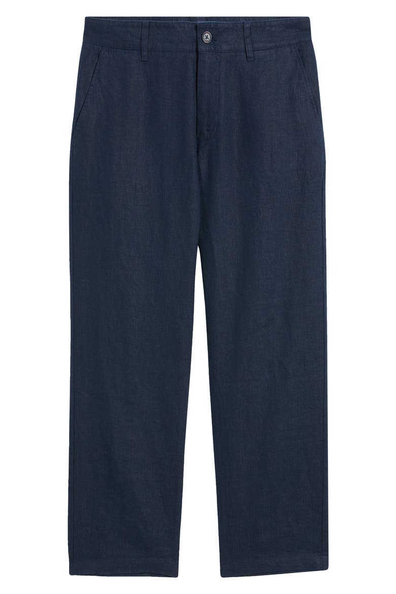 1454 Aden Flat Front Linen Chinos, Alternate, color, NAVY BLUE