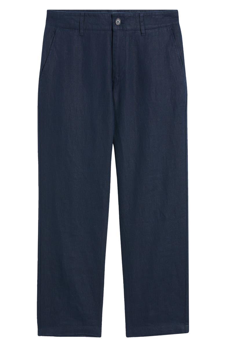 NN07 1454 Aden Flat Front Linen Chinos, Alternate, color, Navy Blue