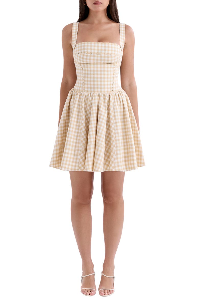 Isadora Sleeveless Fit & Flare Minidress, Main, color, GINGERBREAD