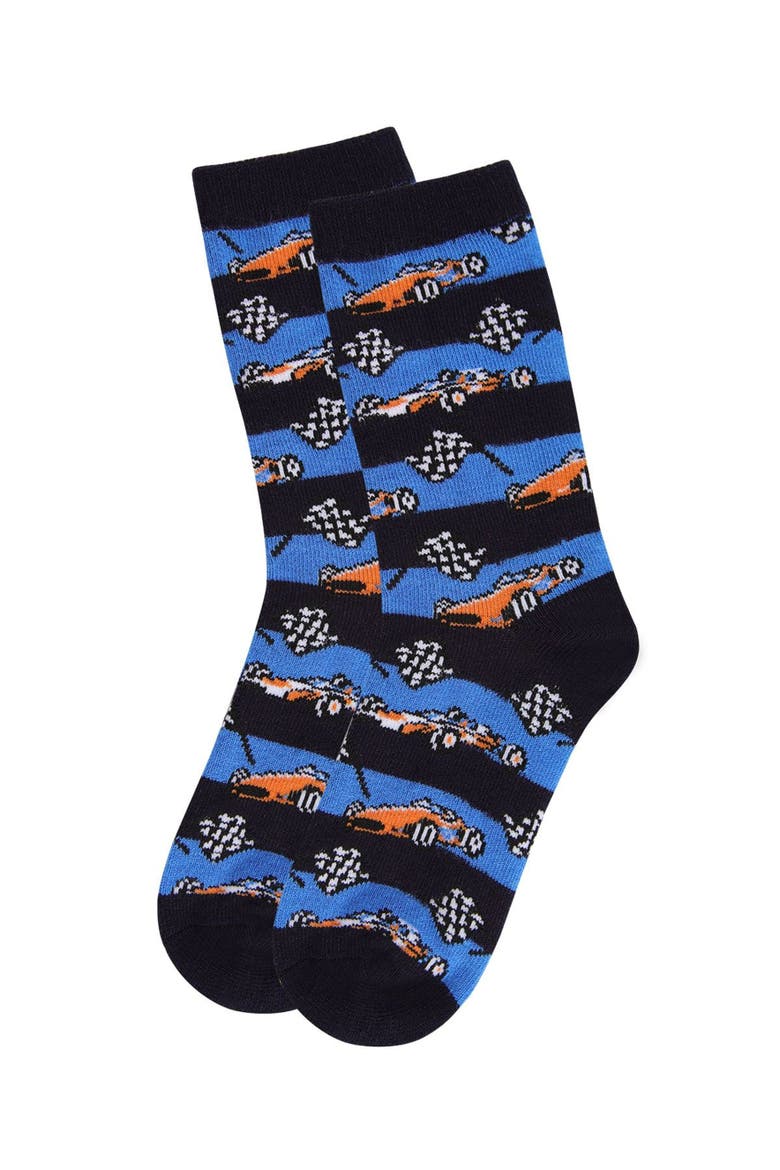 Race Car Crew Socks, Alternate, color, Navy