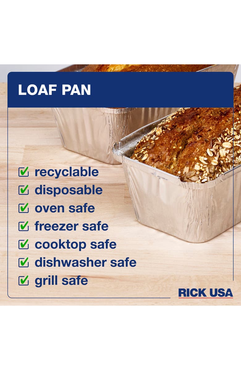 RICK USA 8 Inch Aluminum Loaf Pan, 25 Pack, Alternate, color, 