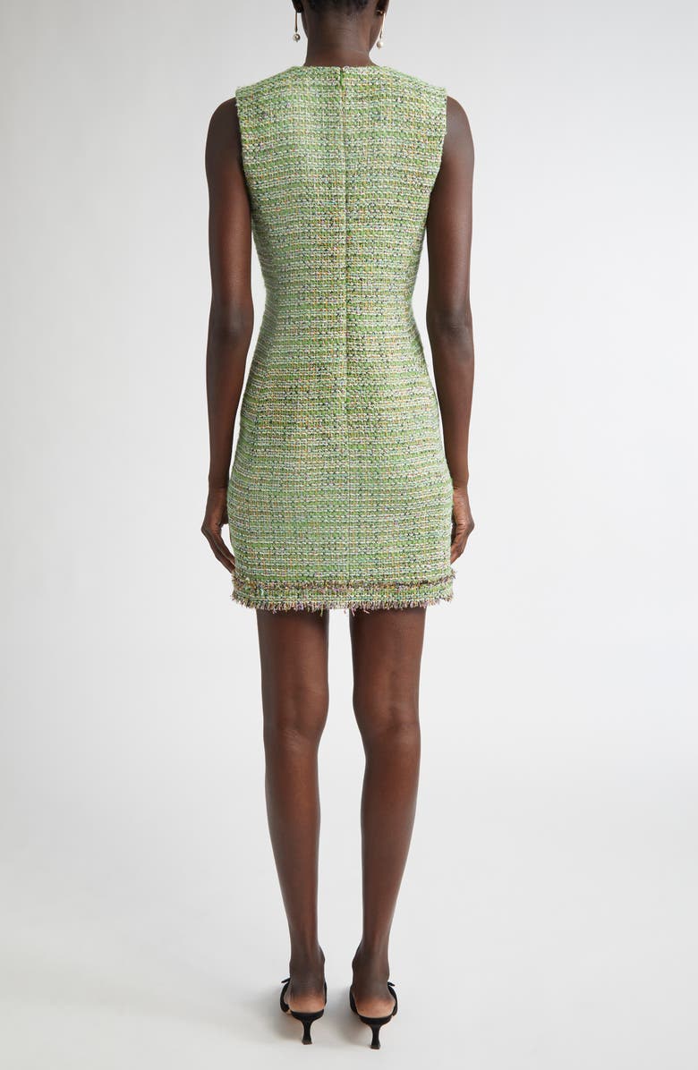 ST. JOHN Larkin Metallic Tweed Sheath Dress, Alternate, color, Jade/ Light Jade Multi