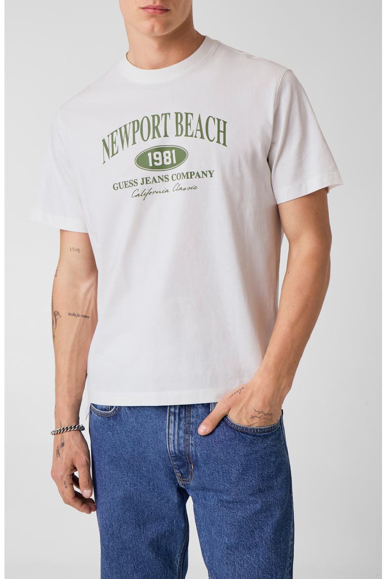 Regular Fit Location Cotton Graphic T-Shirt, Main, color, WHITE