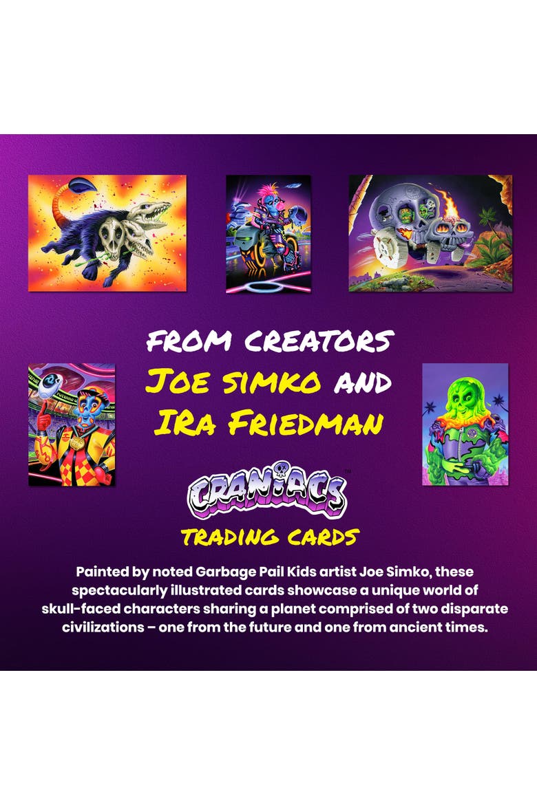 Craniacs Trading Cards Series One Hobby Box | 24 Packs Per Box, Alternate, color, Blue
