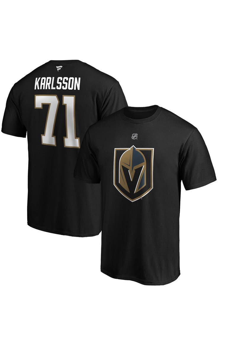 Men's Fanatics Branded William Karlsson Black Vegas Golden Knights Authentic Stack Player Name & Number T-Shirt, Main, color, Black