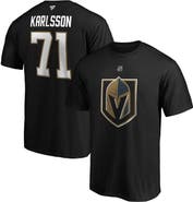 FANATICS Men's Fanatics Branded William Karlsson Black Vegas Golden Knights Authentic Stack Player Name & Number T-Shirt